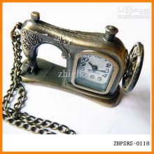 Drop Shipping 12pcs/lot Vintage Popular Sewing Machine Pocket Watch