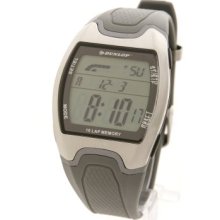 Dunlop DUN-2G02 - Dunlop Men Digital Chronograph Watch, Grey Dial Details And Rubber Band.