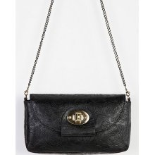 Ecote Embossed Turn-Lock Crossbody Bag: Grey One Size W_acc_bags