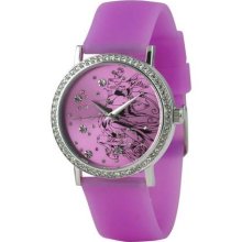 Ed Hardy Lovebirds Silicone Strap Pink Dial Women's watch #LV-PK