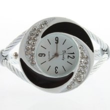 Elegant Quartz Wrist Watch With Bangle Band Stainless Steel And Colors Good