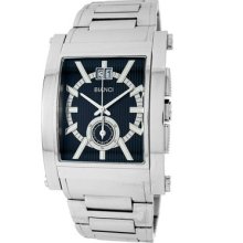 Elegant Swiss Men's Watch All Stainless Steel With Chronograph 9094m-blk