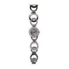 Ellen Tracy Women's Rhinestone Circle Watch In Box