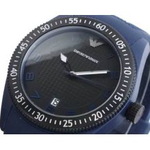 Emporio Armani Men's Blue Rubber Super Sport Watch Ar1038