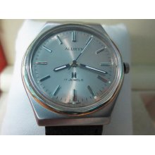 Extremely Rare Grey Allwyn Winding Men Steel 17jewels Vintage 6300 Watch Running