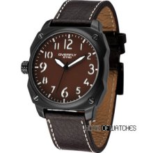 Eyki Fashion Brown Arabic Numerals Sport Boys Men Leather Wrist Quartz Watch