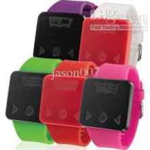 Fashion Colors Soft Screen Led Watch Plastic Candy Silicone Digital