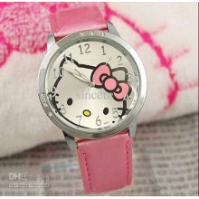 -fashion Lady Cartoon Cat Watch Women Brand Kt Watches 4colors 20pcs