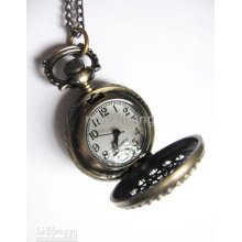 Fashion Mini Vintage Cool Quartz Pocket Watch Necklace Watch In Sale