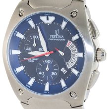 Festina Chronograph Stainless Steel Quartz Mens Watch & Box