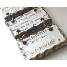 First Anniversary Gift - Paper Jewelry - Love Letter - Paper Necklace