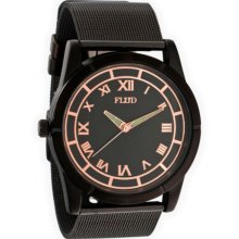 FLuD Watches - The Moment - Black/ Rose Gold - Watch - Black O/S