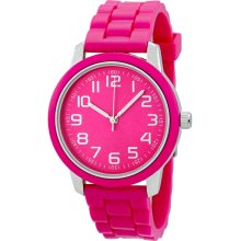 FMD Hot Pink Dial Pink Silicone Ladies Watch ZRT8007