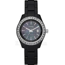 Fossil Black Stainless Steel Women's Watch ES2436