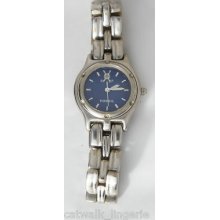 Fossil Blue Dial Women's Silver Tone Steel Watch