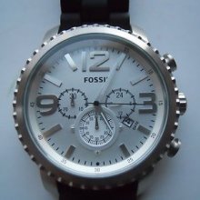 Fossil Chronograph Man's Large Face Watch.model Number Is Jr:1329