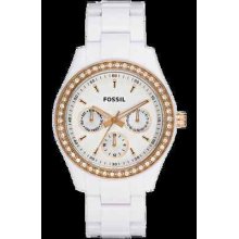 Fossil Es2869 Women's Watch With Crystal On Bezel With Tag