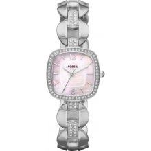 Fossil Es3016 Ladies Dress Silver Tone Watch Rrp Â£95