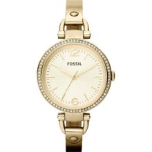 Fossil Georgia Gold-Tone Bangle Ladies Watch ES3227 ...