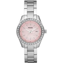 Fossil Ladies Stella Pink Mother of Pearl Dial Watch