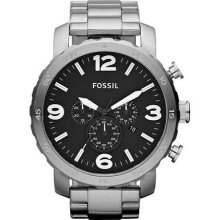 Fossil Silver Nate Stainless Steel Men's Latest Watch Jr1353