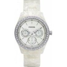 Fossil Stella Multifunction White Dial Watch ES2790