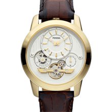 Fossil 'Twist' Leather Strap Watch, 44mm