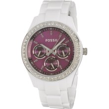 Fossil White Plastic Women's Watch ES2668