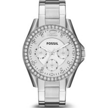 Fossil Women Riley Multifunction Stainless Steel Watch Es3202