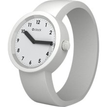 Fullspot O Clock Unisex Quartz Watch With White Dial Analogue Display And White Silicone Bracelet Ocnw20-M