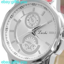 Fw828c Matt Silver Dial Pink Band Round Pnp Shiny Silver Watchcase Fashion Watch