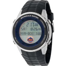 Game Time New York Mets Stainless Steel Digital Schedule Watch - Men