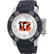 Game Time Nfl-Bea-Cin Men'S Nfl-Bea-Cin Beast Cincinnati Bengals Round Analog Watch