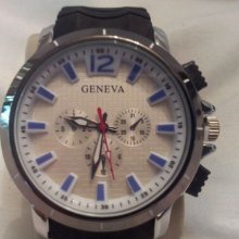 Geneva G-0370 Men's Fashionable Silicone Watch,