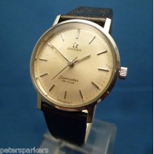 Gents Stainless Steel Omega Seamaster Vintage Hand Wind Mechanical Wristwatch