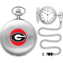 Georgia Bulldogs UGA NCAA Silver Pocket Watch ...