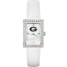 Georgia Women's White Leather Strap Allure Watch