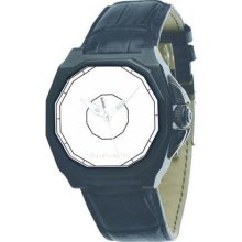 Gio Monaco Men's 709-A Medusa Octagon Black PVD Black Dial Alliga ...