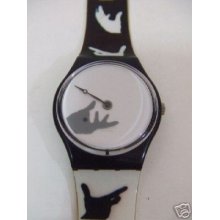 Gn166 Swatch -96 Hands Black White Irit Batsry Artistic