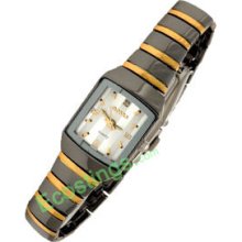 Good Jewelry Rectangle Slim Metal Ladies' Quartz Wrist Watch