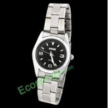 Good Metal Band Dial Small Round Quartz Wrist Watch Silvery