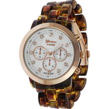 Gp By Brinley Co. Tortoise Link Watch