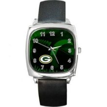 Green Bay Packers Square Metal Watch 01