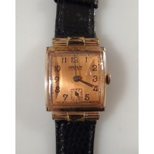 Gruen Curvex Vintage Mens Watch Gold Filled Working 9