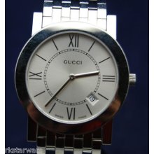 Gucci 5200m.1 Stainless Steel Silver Dial Men's Watch Pre-owned Buy It Now