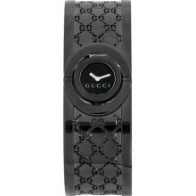 Gucci Ladies Black Twirl Quartz Bangle Style YA112531