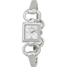 Gucci Tornabuoni Square Silver Diamond Dial Women's Watch #YA120508