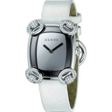 Gucci Women's Horsebit Cocktail Silver Dial Watch YA117508