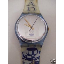 Gz147 Swatch - 1995 Olympic Special Kotinos Silver Dial