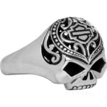 Harley-davidsonÂ® Women's .925 Sterling Silver Filigree Skull Ring Hdr03